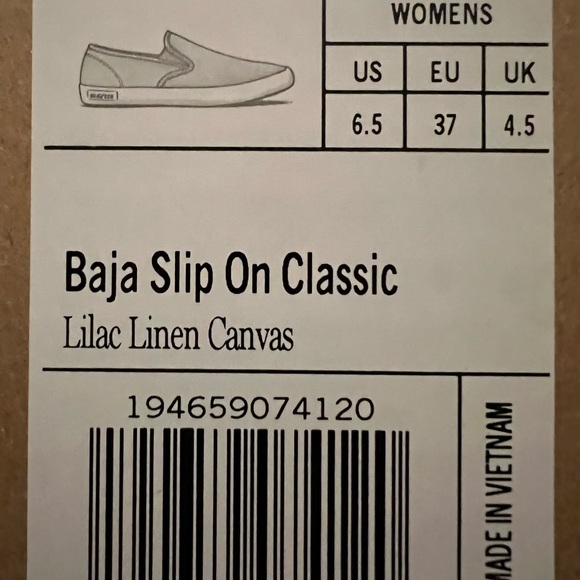 SeaVees Linen Lilac Baja Slip-on 6.5WMNs NIB - Picture 7 of 8
